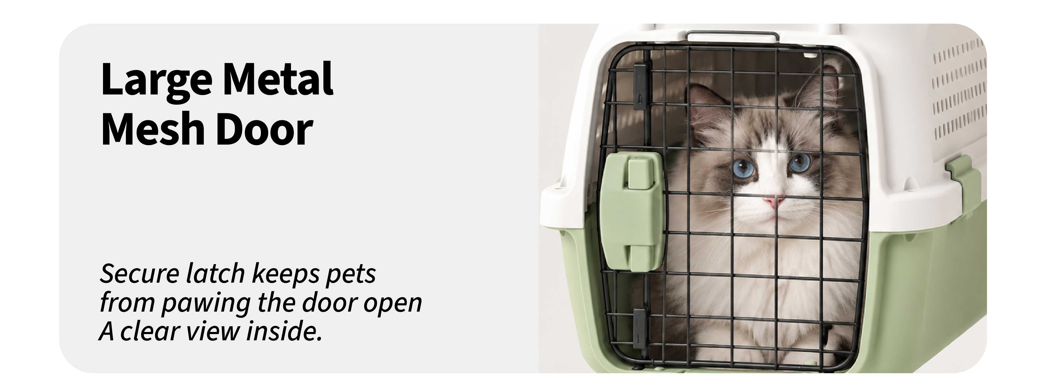 Large Metal Mesh Door / Secure Latch And A Clear View Inside
